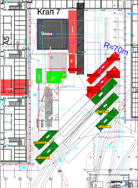 Plan d’installation de chantier de l’immeuble A5.